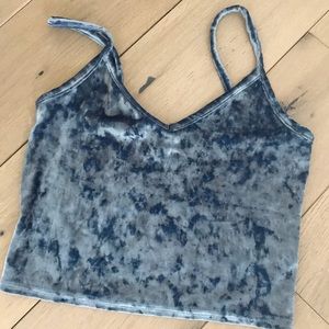 Urban Outfitters Blue Velvet Tank